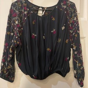 Free People Embroidered Top
